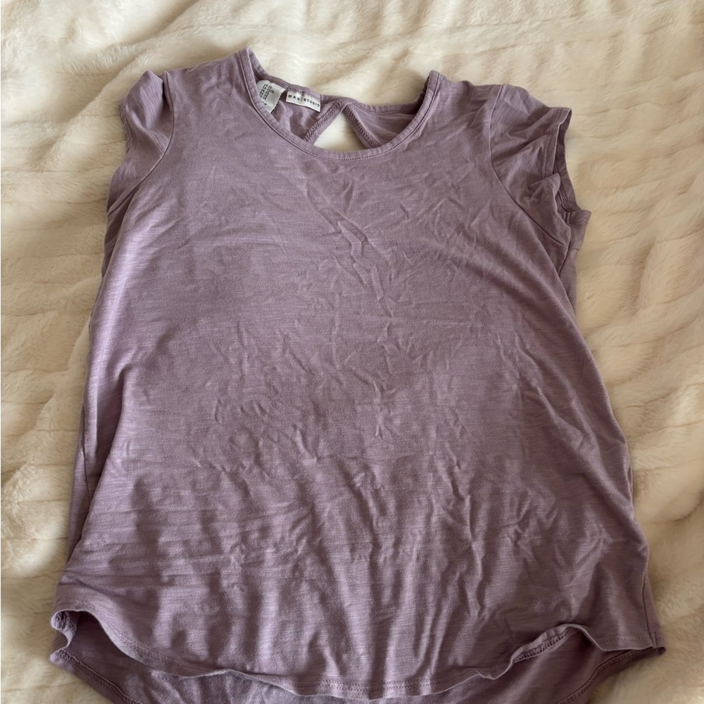 Max Studio Lilac Short Sleeve Top